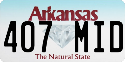 AR license plate 407MID