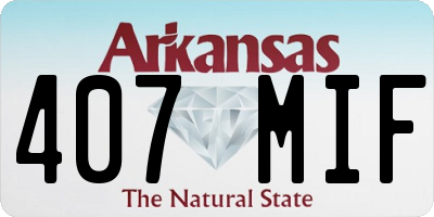 AR license plate 407MIF