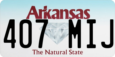 AR license plate 407MIJ
