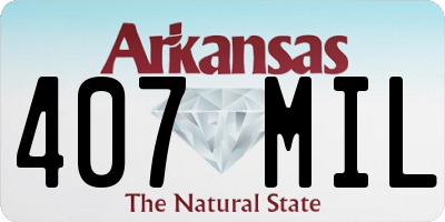 AR license plate 407MIL