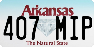 AR license plate 407MIP