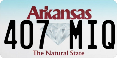 AR license plate 407MIQ