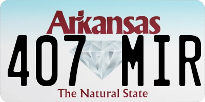 AR license plate 407MIR