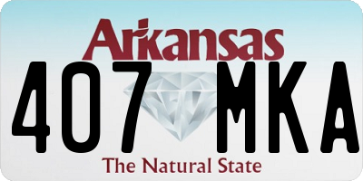 AR license plate 407MKA