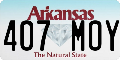 AR license plate 407MOY