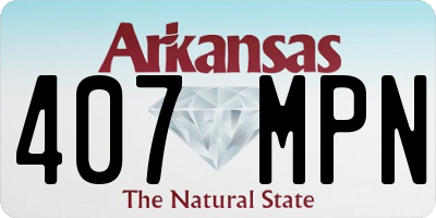 AR license plate 407MPN