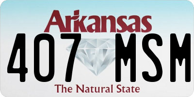 AR license plate 407MSM