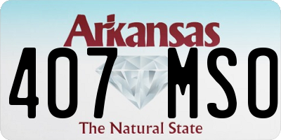 AR license plate 407MSO