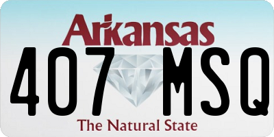 AR license plate 407MSQ