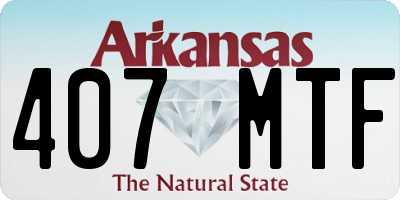 AR license plate 407MTF
