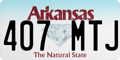 AR license plate 407MTJ