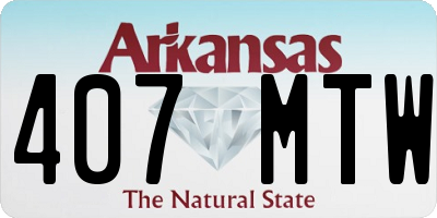 AR license plate 407MTW
