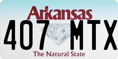 AR license plate 407MTX