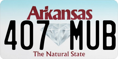 AR license plate 407MUB