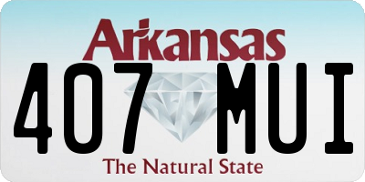AR license plate 407MUI