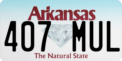 AR license plate 407MUL