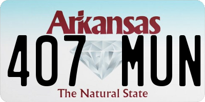 AR license plate 407MUN