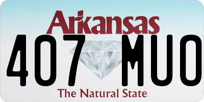 AR license plate 407MUO