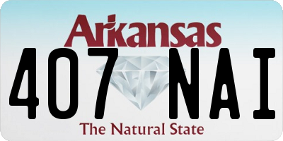 AR license plate 407NAI