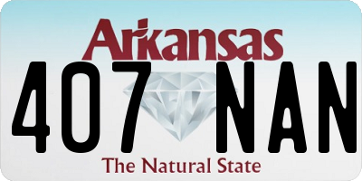 AR license plate 407NAN