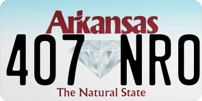 AR license plate 407NRO