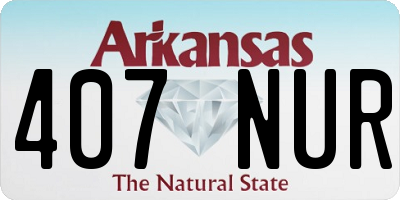 AR license plate 407NUR