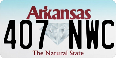 AR license plate 407NWC