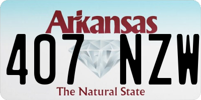 AR license plate 407NZW