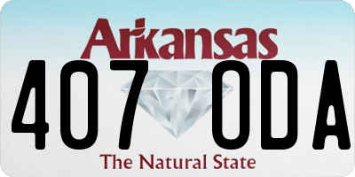 AR license plate 407ODA