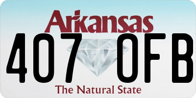 AR license plate 407OFB
