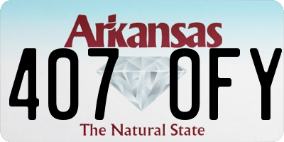 AR license plate 407OFY