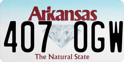 AR license plate 407OGW