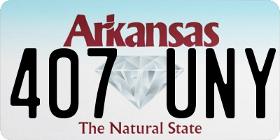 AR license plate 407UNY