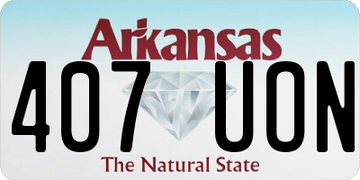 AR license plate 407UON