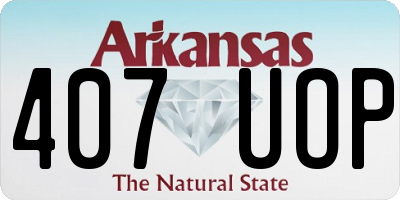 AR license plate 407UOP