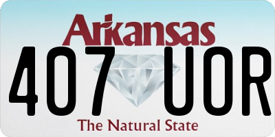 AR license plate 407UOR