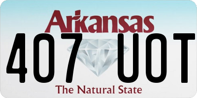 AR license plate 407UOT