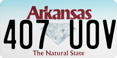 AR license plate 407UOV