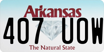 AR license plate 407UOW