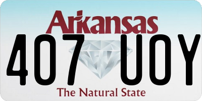 AR license plate 407UOY