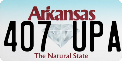 AR license plate 407UPA