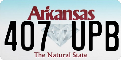 AR license plate 407UPB