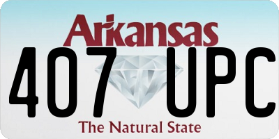 AR license plate 407UPC