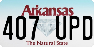 AR license plate 407UPD