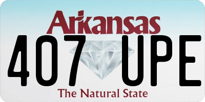 AR license plate 407UPE