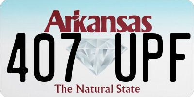 AR license plate 407UPF