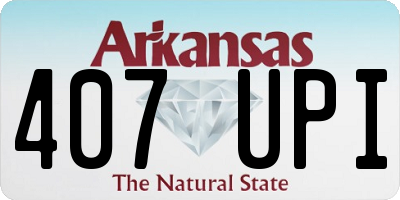 AR license plate 407UPI