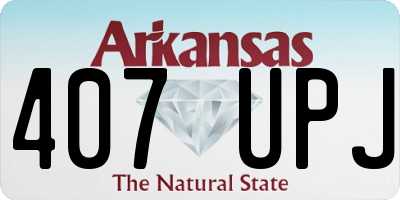 AR license plate 407UPJ