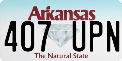 AR license plate 407UPN