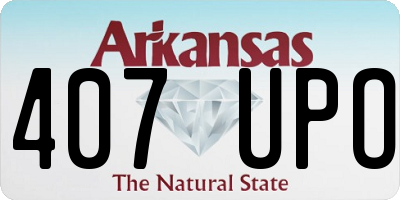 AR license plate 407UPO